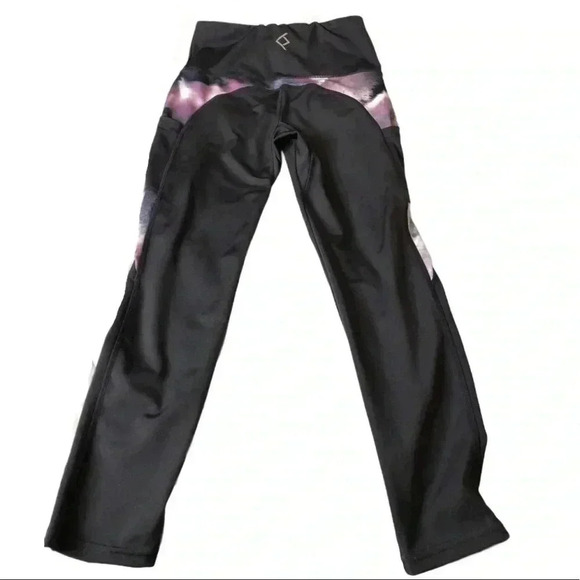 BSP Womens Active High Rise Waist, Cloud print,  with pockets - Picture 5 of 13